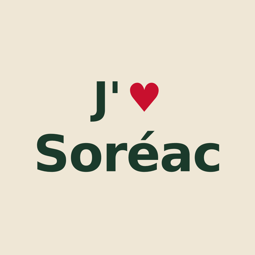 Tote bag personnalisé Soréac — design J'aime Soréac