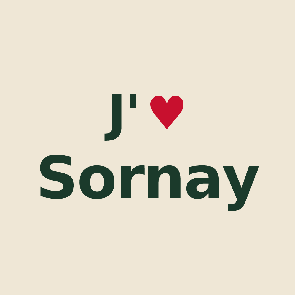 Tote bag personnalisé Sornay — design J'aime Sornay