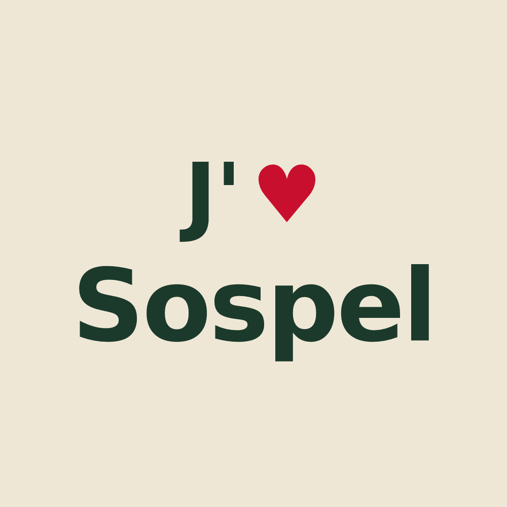Tote bag personnalisé Sospel — design J'aime Sospel