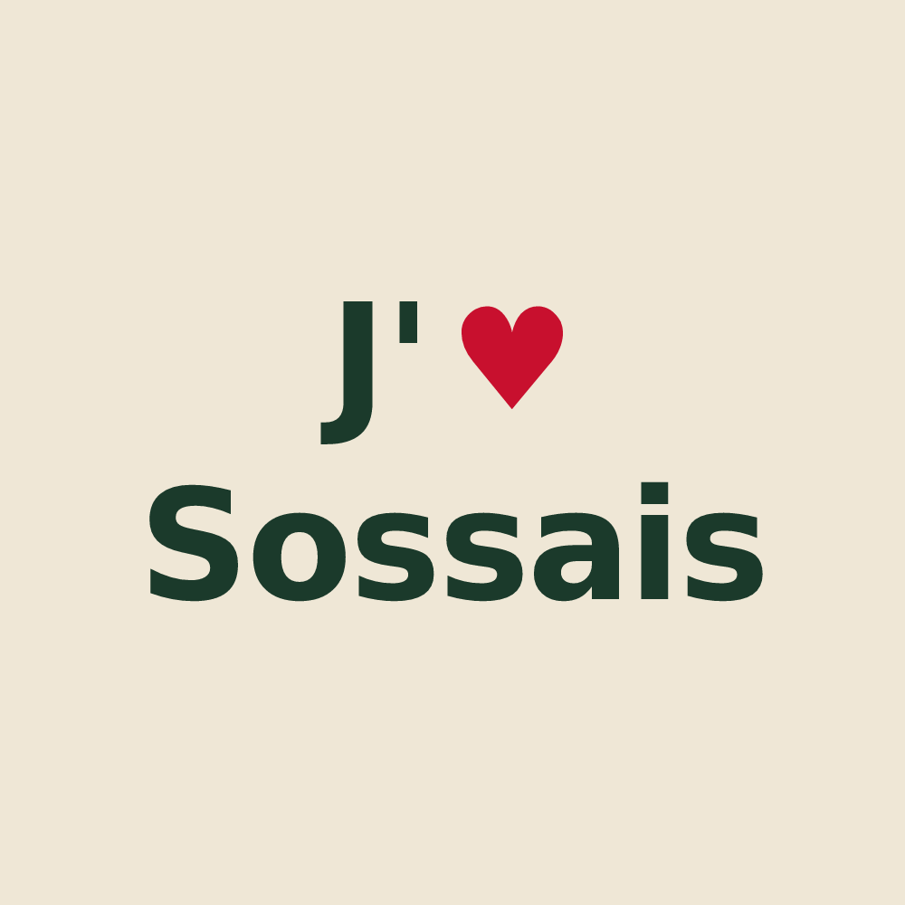 Tote bag personnalisé Sossais — design J'aime Sossais