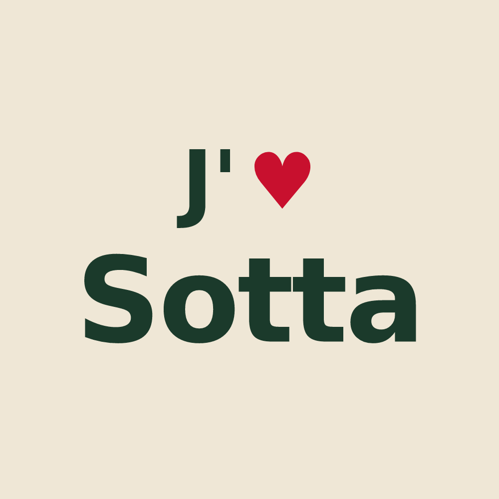 Tote bag personnalisé Sotta — design J'aime Sotta