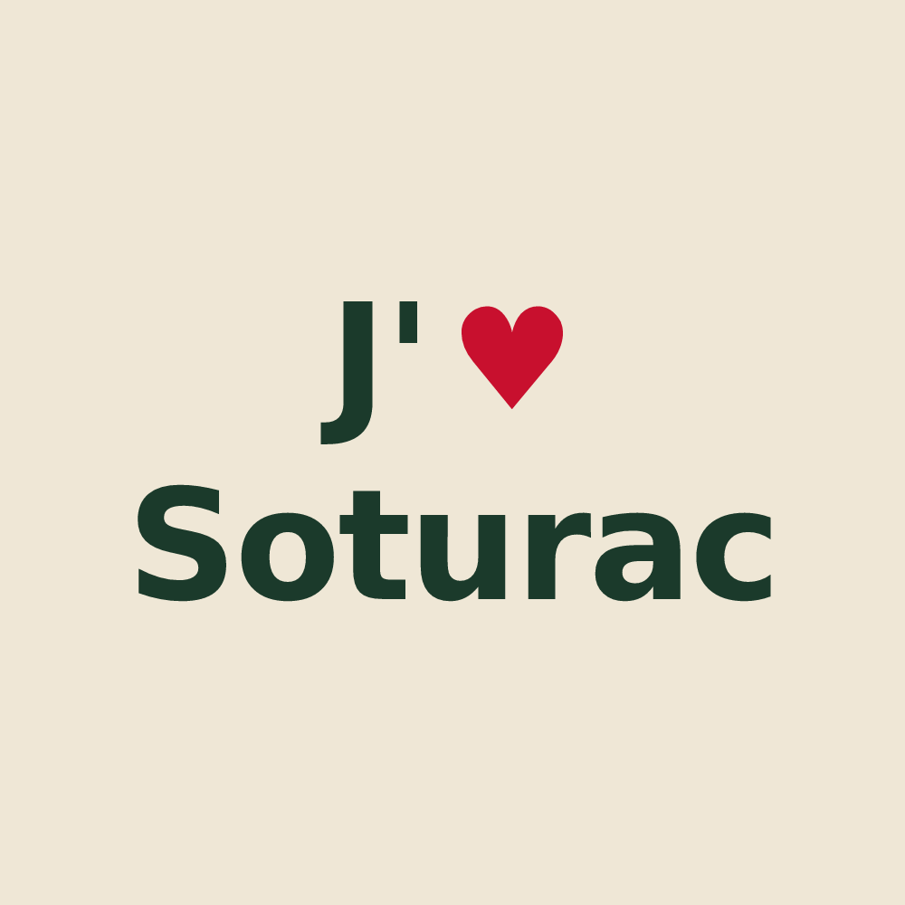 Tote bag personnalisé Soturac — design J'aime Soturac