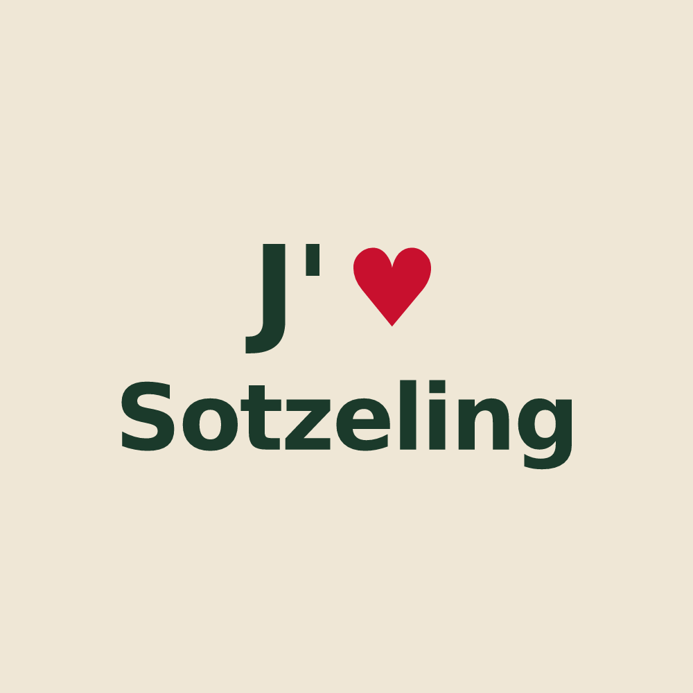 Tote bag personnalisé Sotzeling — design J'aime Sotzeling