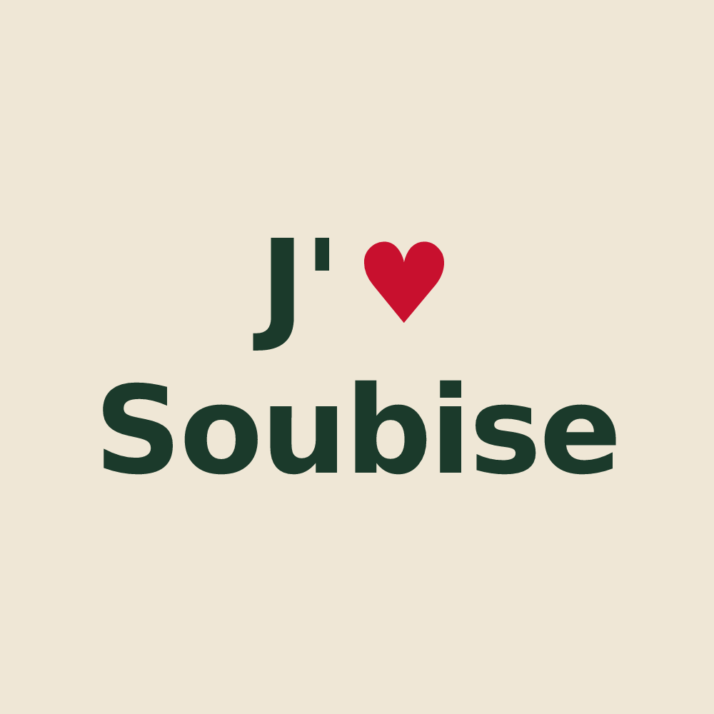 Tote bag personnalisé Soubise — design J'aime Soubise