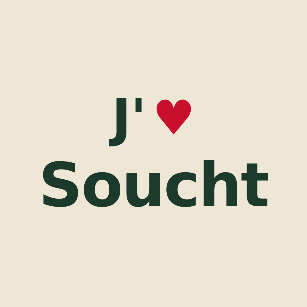 Tote bag personnalisé Soucht — design J'aime Soucht