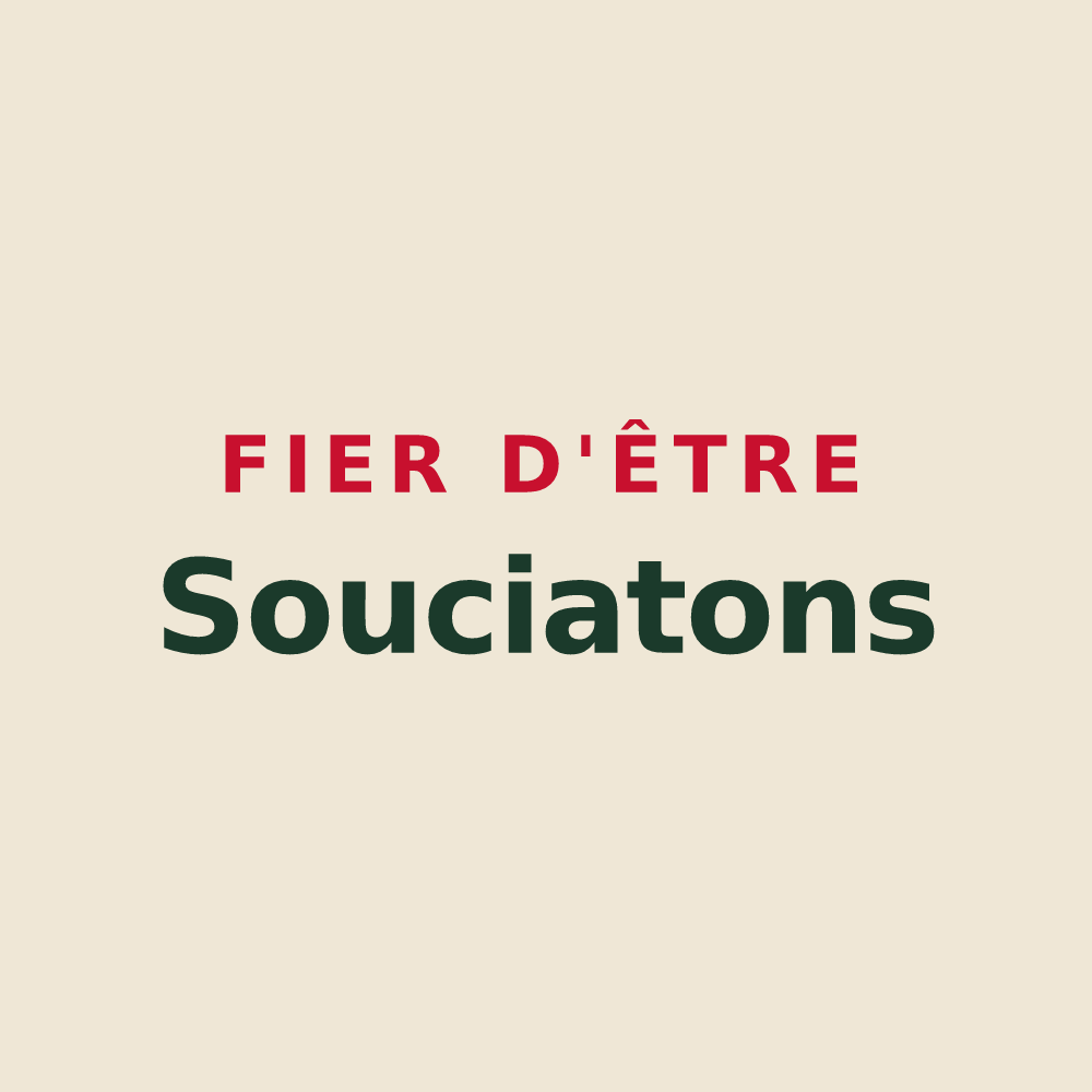 Tote bag « Fier d'être Souciatons » — design pour Soucia
