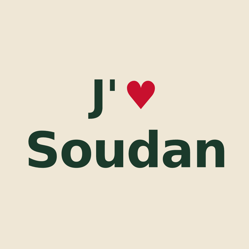 Tote bag personnalisé Soudan — design J'aime Soudan