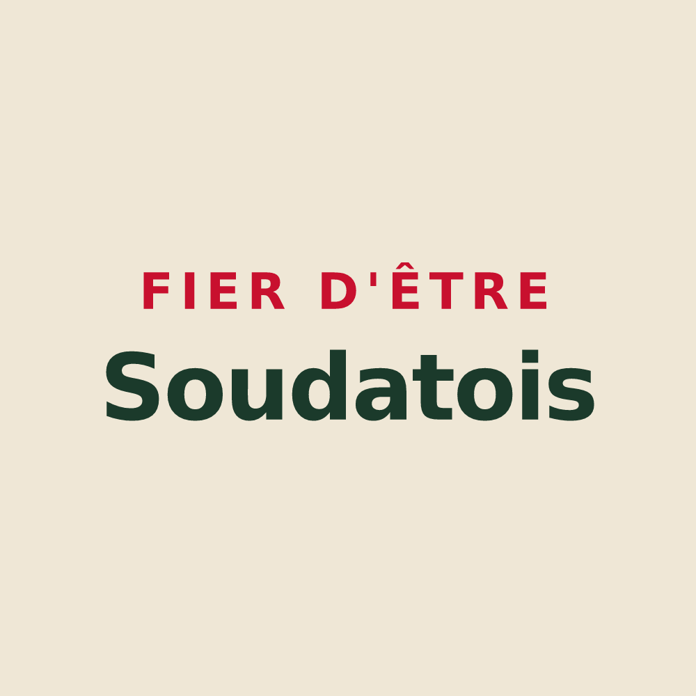 Tote bag « Fier d'être Soudatois » — design pour Soudat