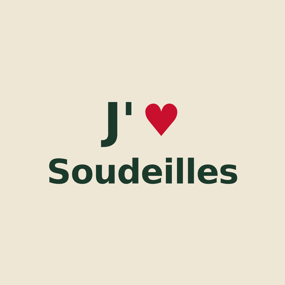 Tote bag personnalisé Soudeilles — design J'aime Soudeilles