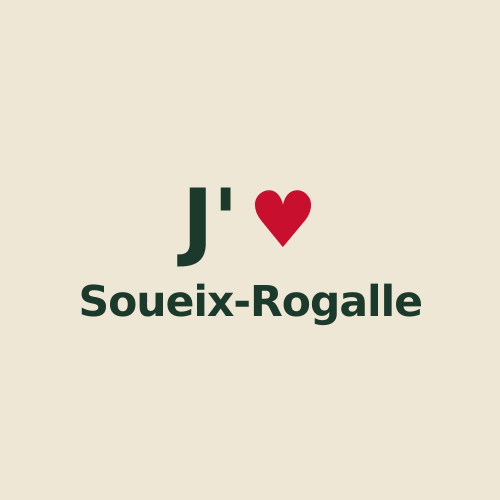 Tote bag personnalisé Soueix-Rogalle — design J'aime Soueix-Rogalle