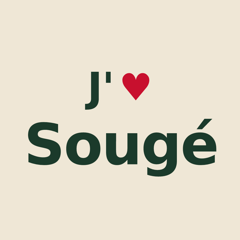 Tote bag personnalisé Sougé — design J'aime Sougé