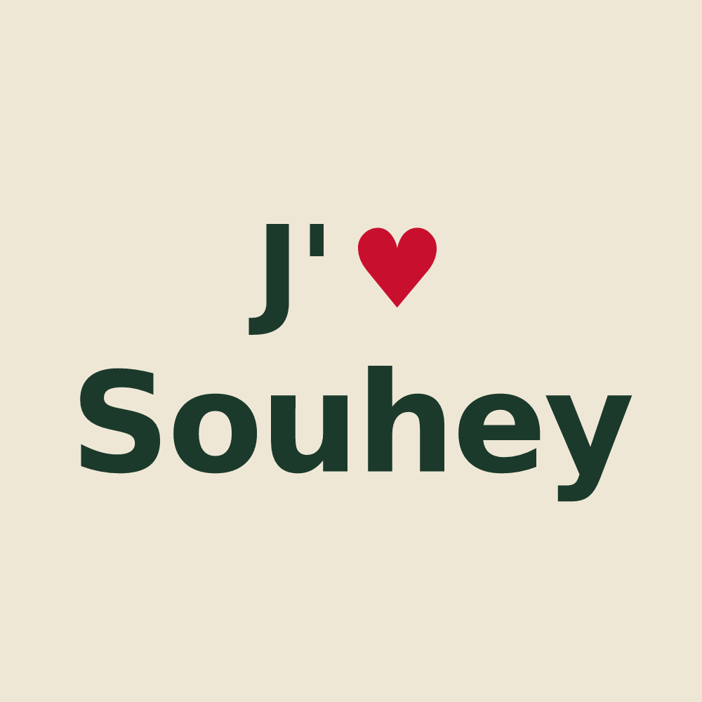 Tote bag personnalisé Souhey — design J'aime Souhey