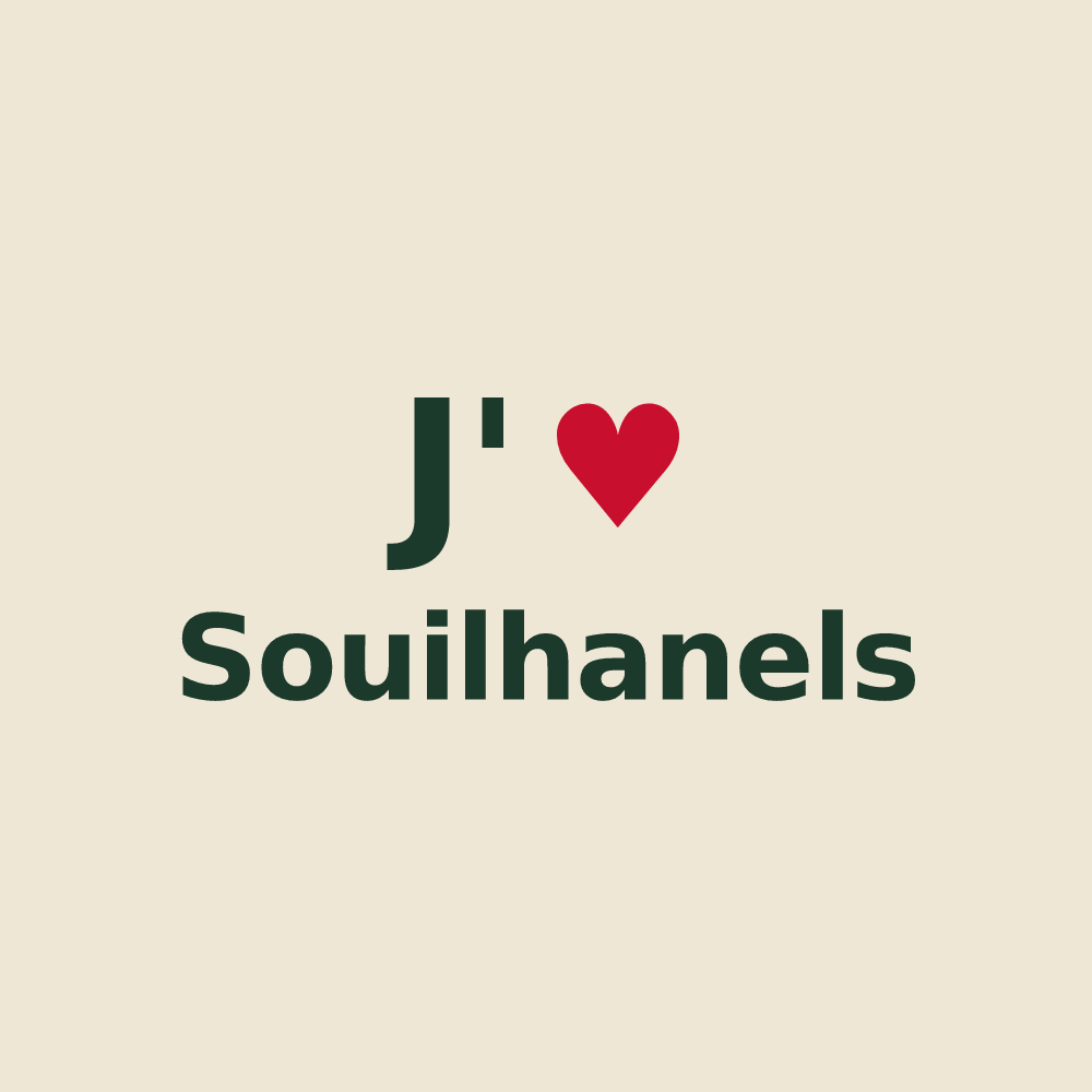 Tote bag personnalisé Souilhanels — design J'aime Souilhanels
