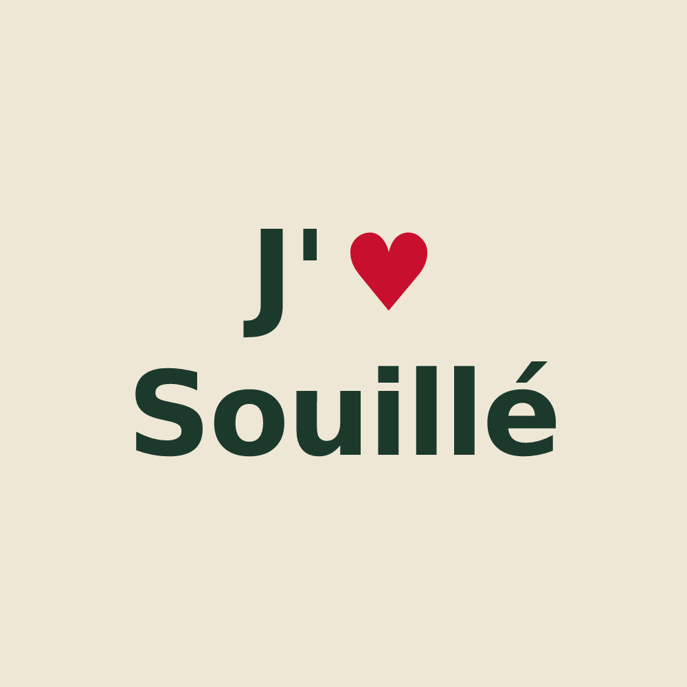 Tote bag personnalisé Souillé — design J'aime Souillé