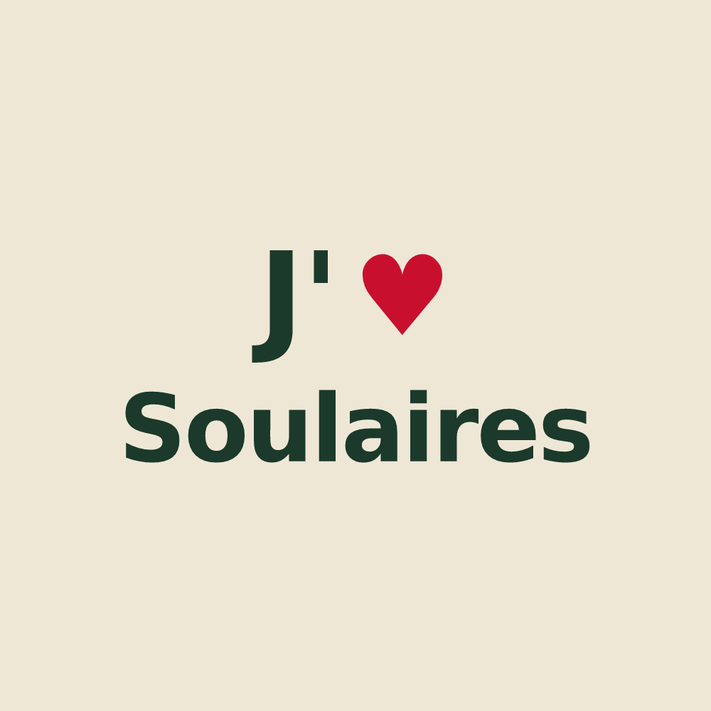 Tote bag personnalisé Soulaires — design J'aime Soulaires
