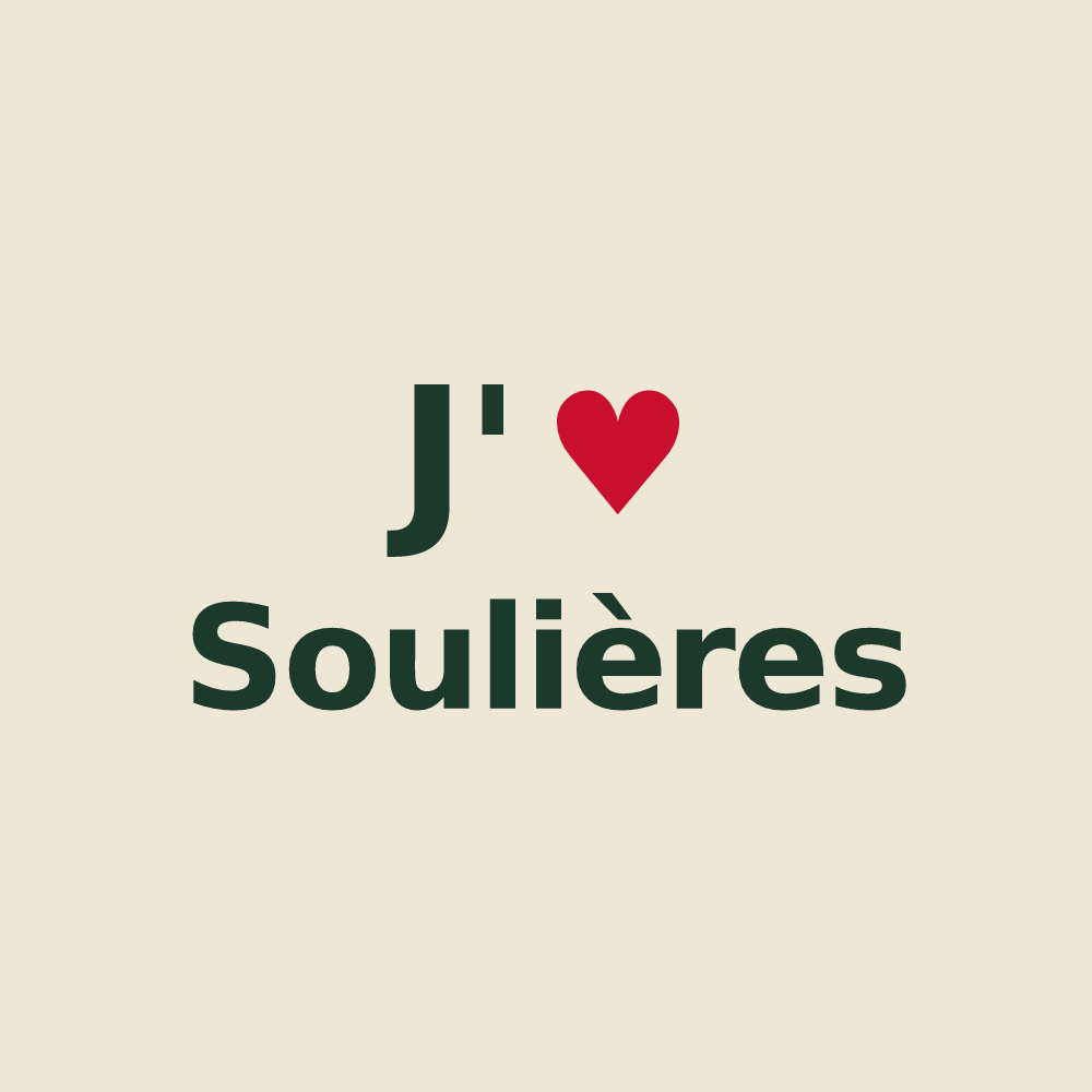 Tote bag personnalisé Soulières — design J'aime Soulières
