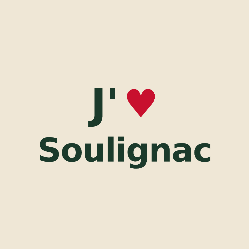Tote bag personnalisé Soulignac — design J'aime Soulignac