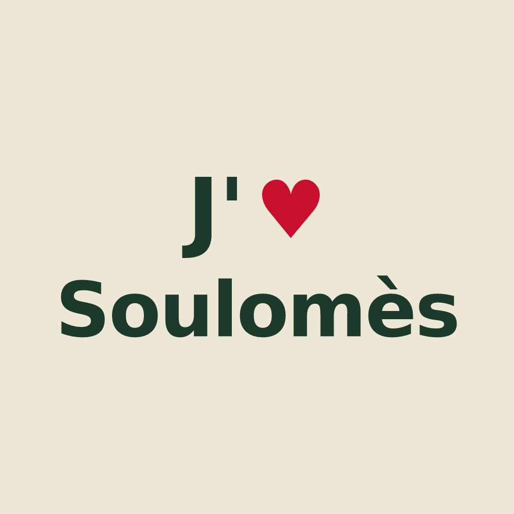 Tote bag personnalisé Soulomès — design J'aime Soulomès