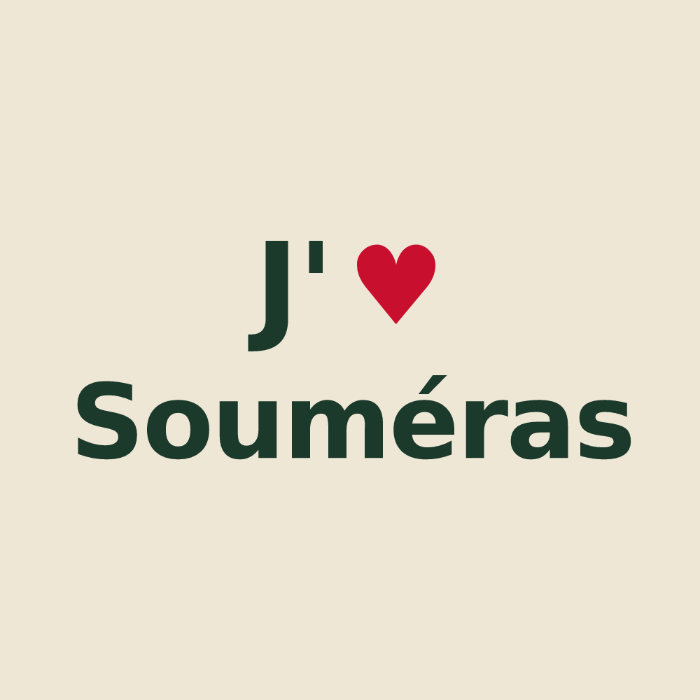 Tote bag personnalisé Souméras — design J'aime Souméras