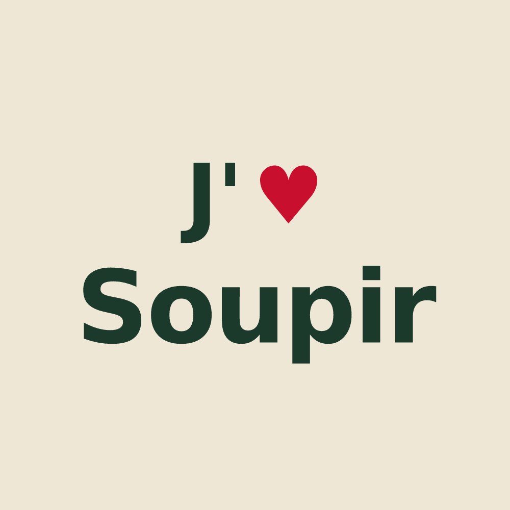 Tote bag personnalisé Soupir — design J'aime Soupir