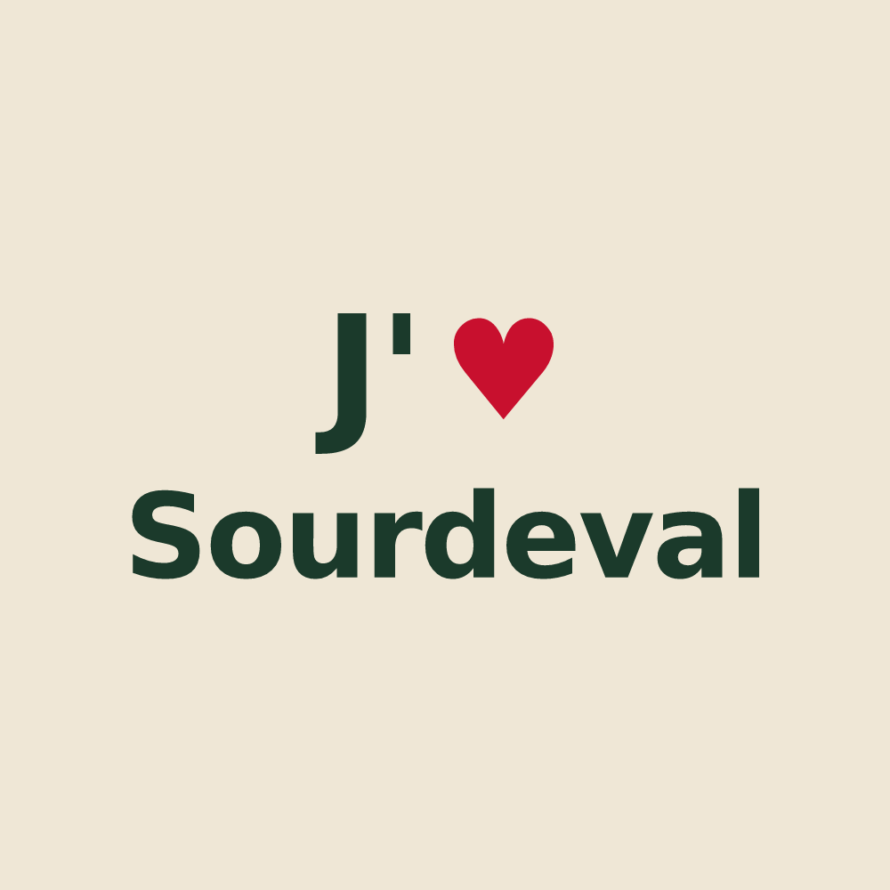 Tote bag personnalisé Sourdeval — design J'aime Sourdeval
