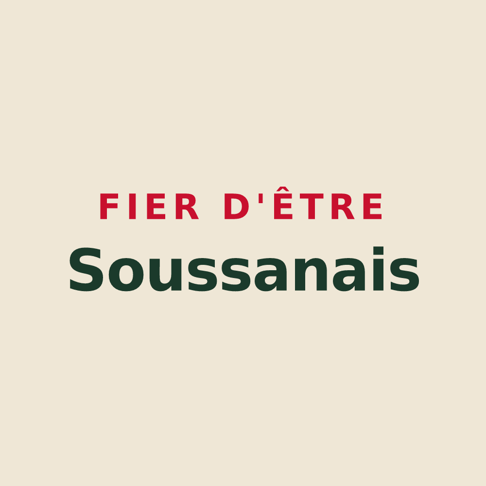 Tote bag « Fier d'être Soussanais » — design pour Soussans