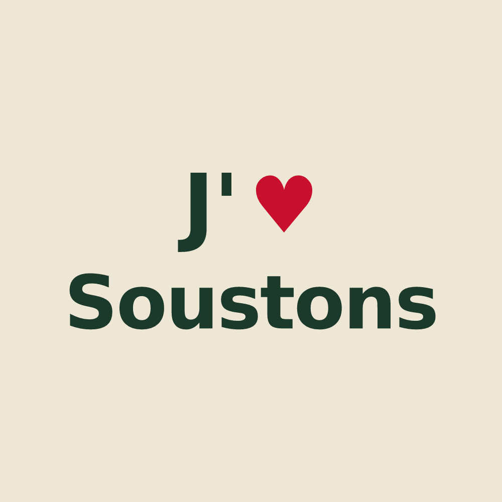 Tote bag personnalisé Soustons — design J'aime Soustons