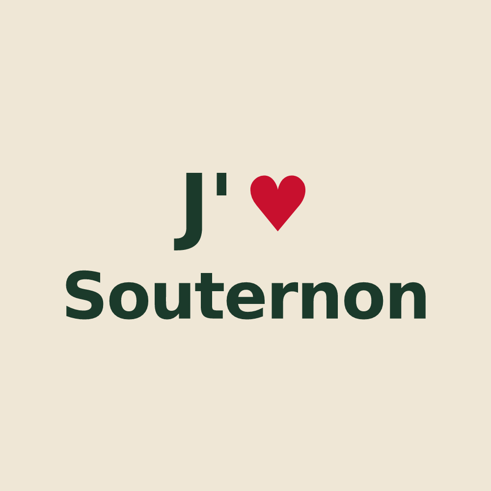 Tote bag personnalisé Souternon — design J'aime Souternon