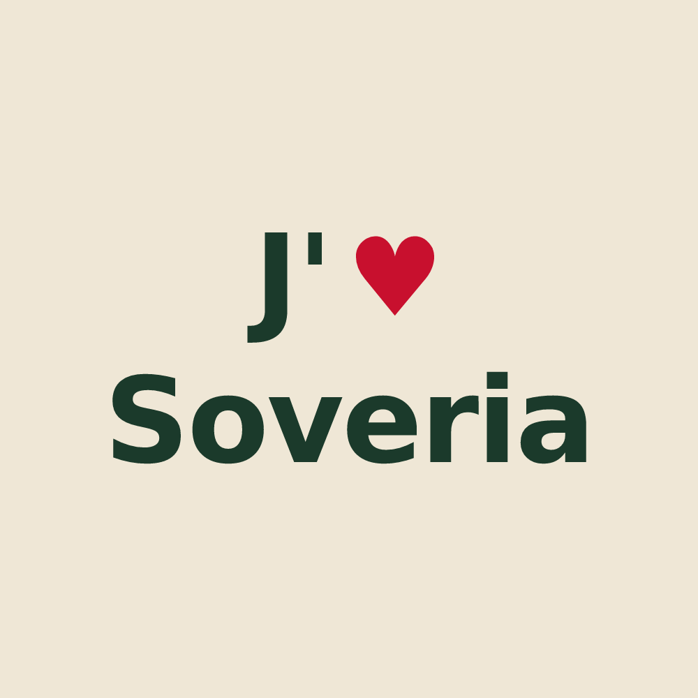Tote bag personnalisé Soveria — design J'aime Soveria