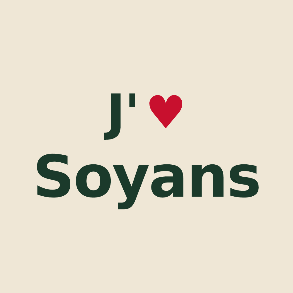 Tote bag personnalisé Soyans — design J'aime Soyans