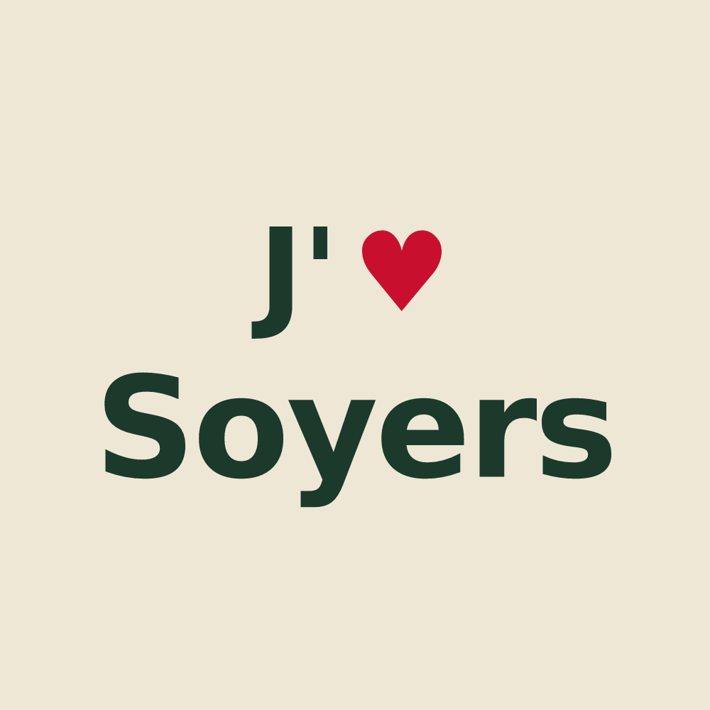 Tote bag personnalisé Soyers — design J'aime Soyers
