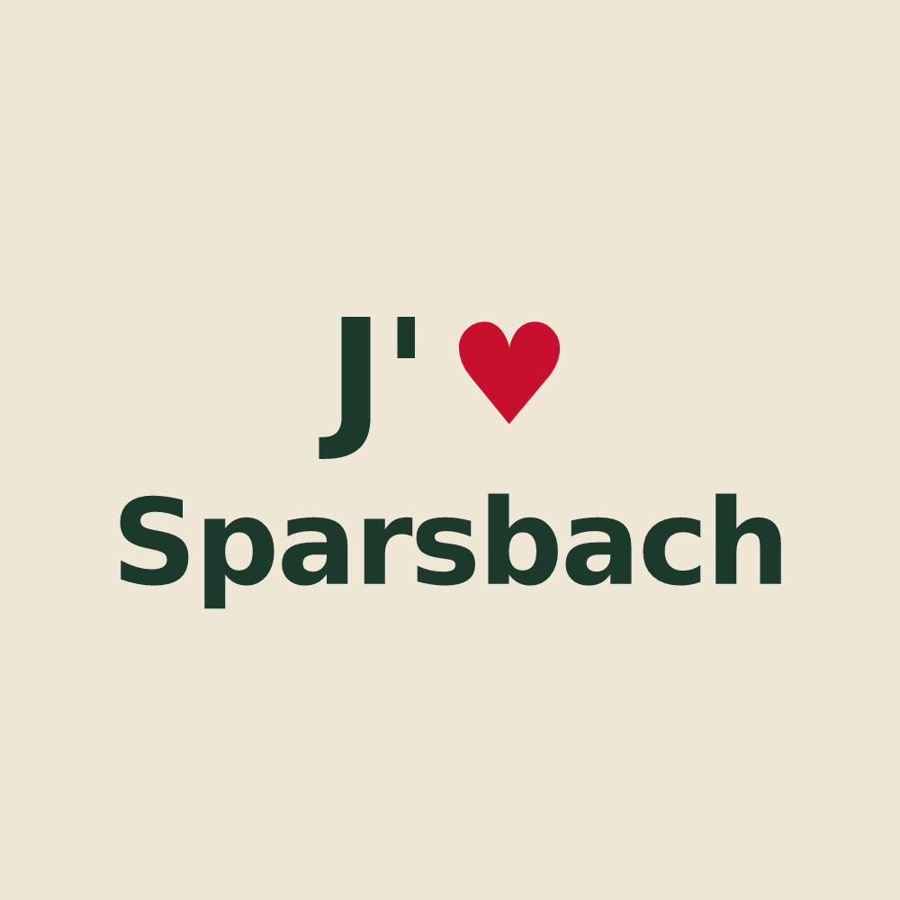 Tote bag personnalisé Sparsbach — design J'aime Sparsbach