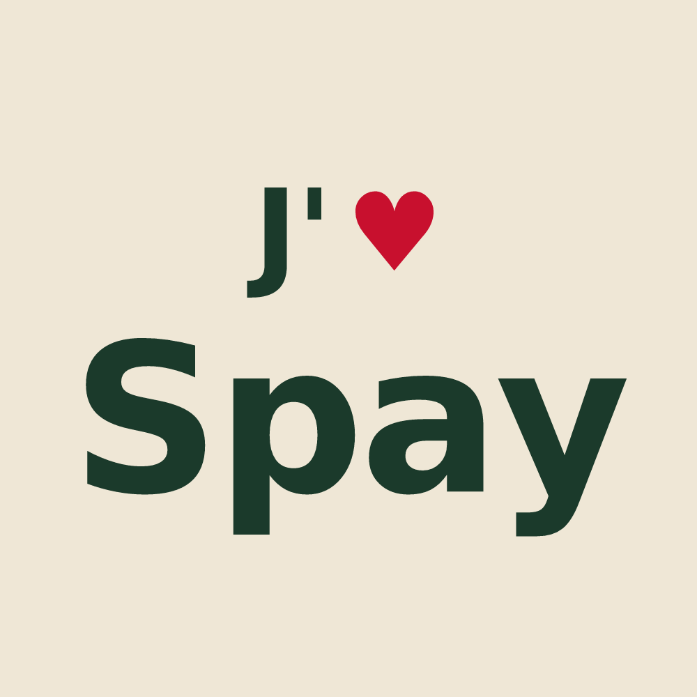 Tote bag personnalisé Spay — design J'aime Spay