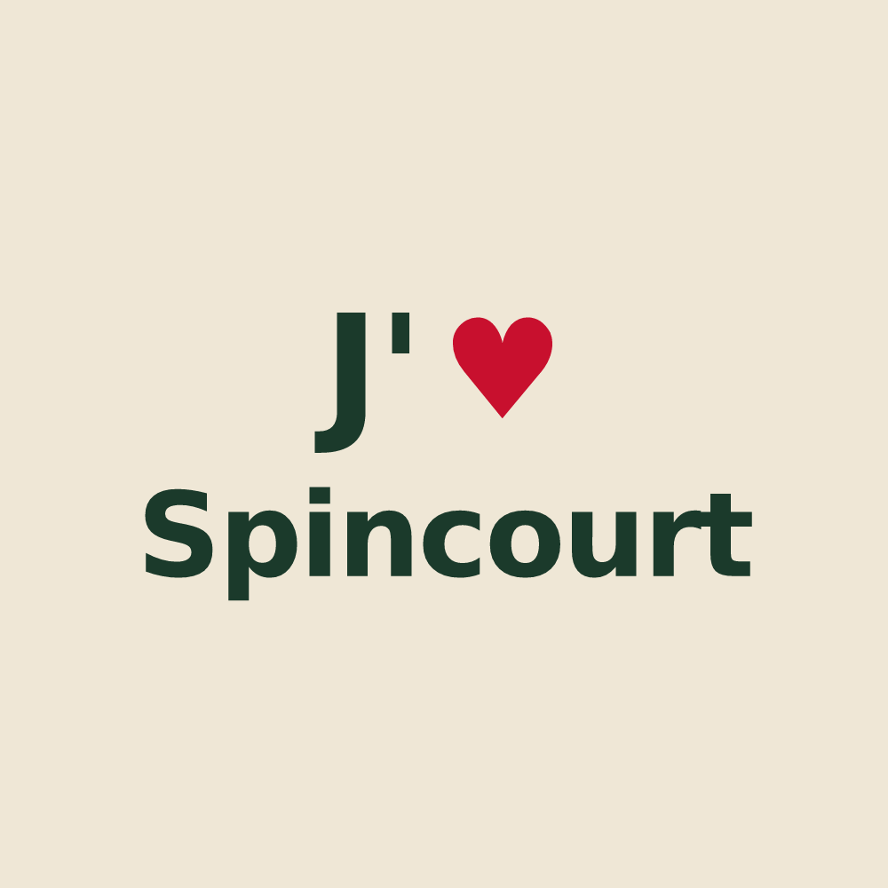 Tote bag personnalisé Spincourt — design J'aime Spincourt