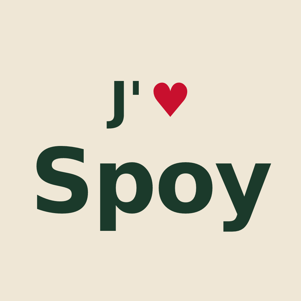 Tote bag personnalisé Spoy — design J'aime Spoy