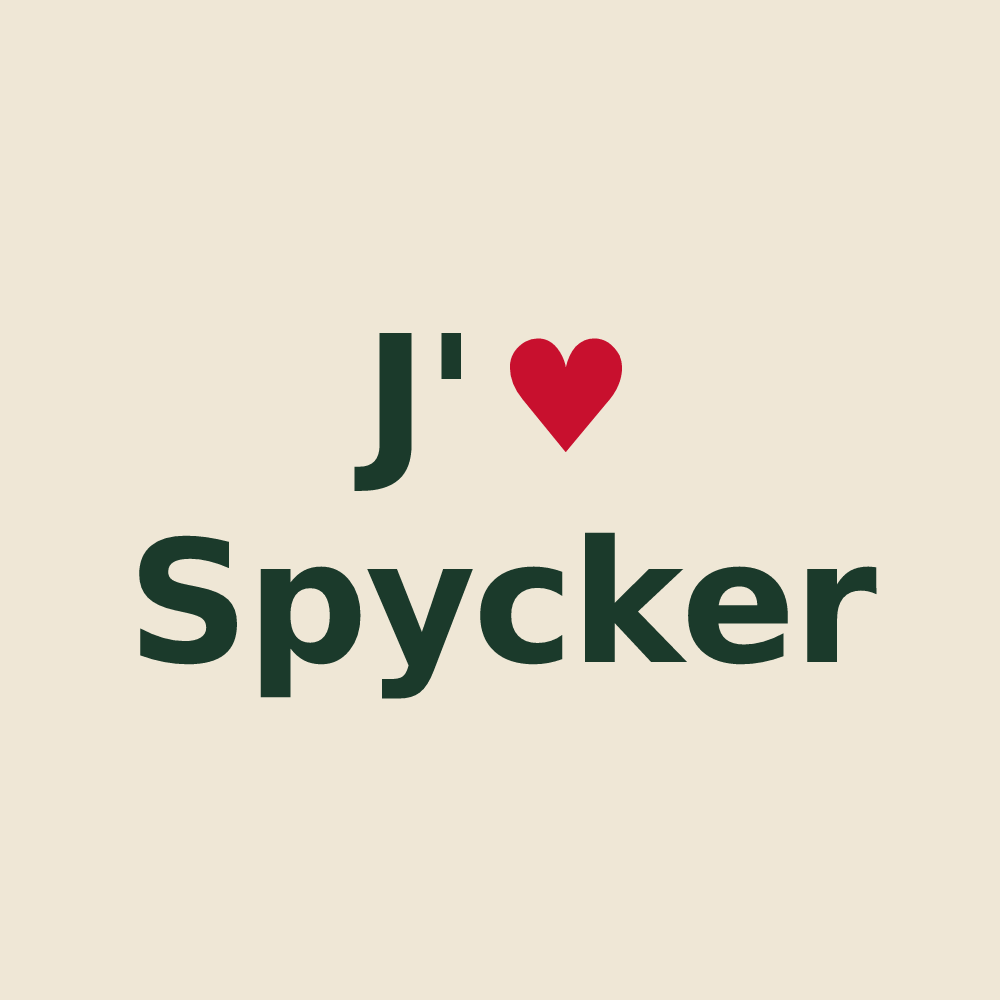 Tote bag personnalisé Spycker — design J'aime Spycker