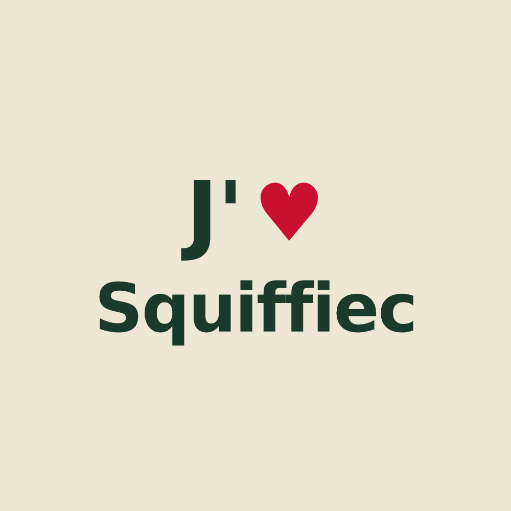 Tote bag personnalisé Squiffiec — design J'aime Squiffiec