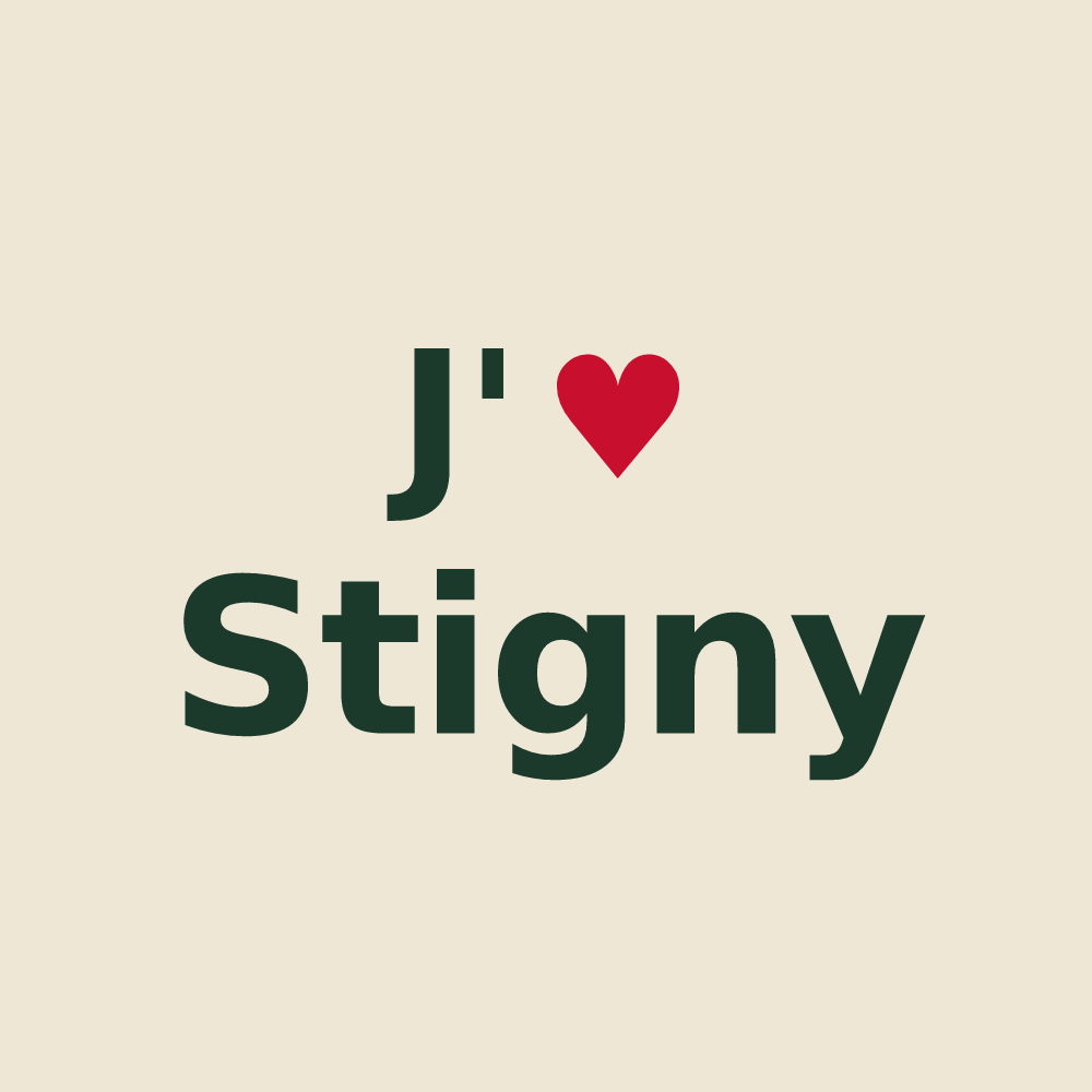 Tote bag personnalisé Stigny — design J'aime Stigny