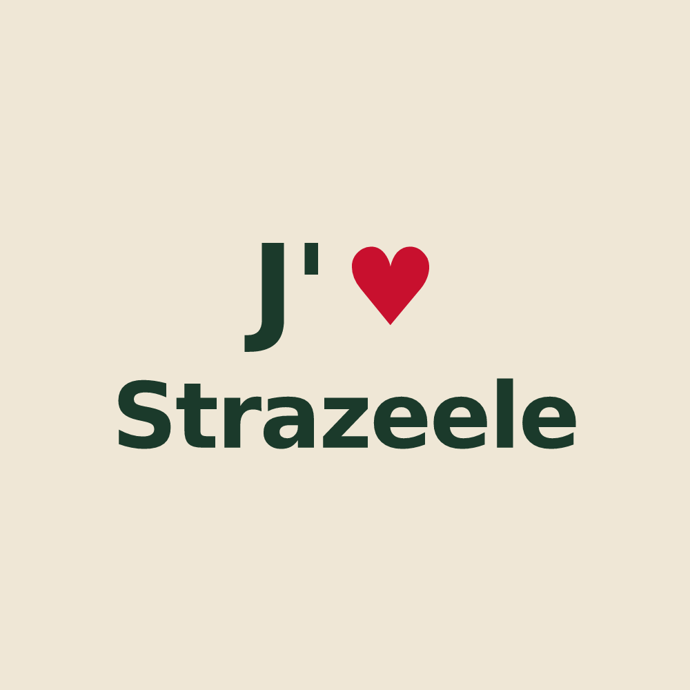 Tote bag personnalisé Strazeele — design J'aime Strazeele