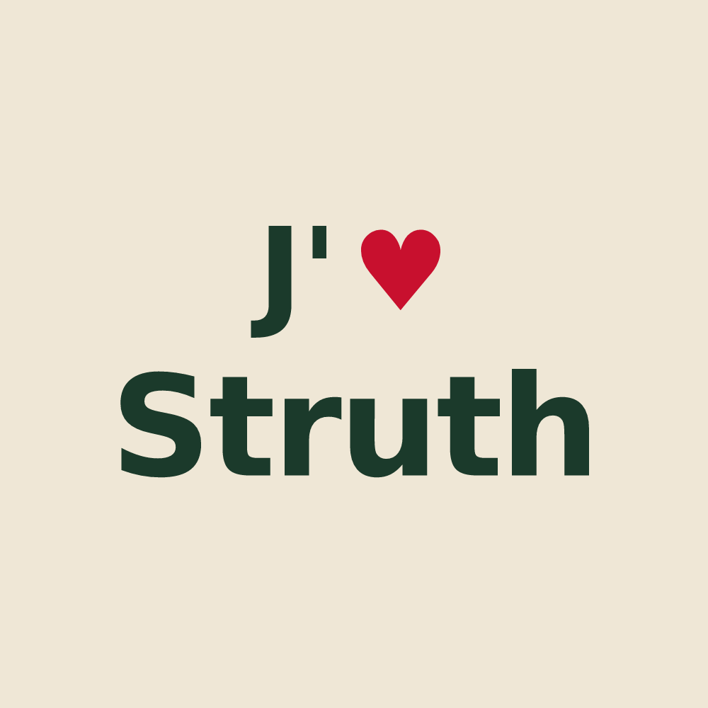 Tote bag personnalisé Struth — design J'aime Struth