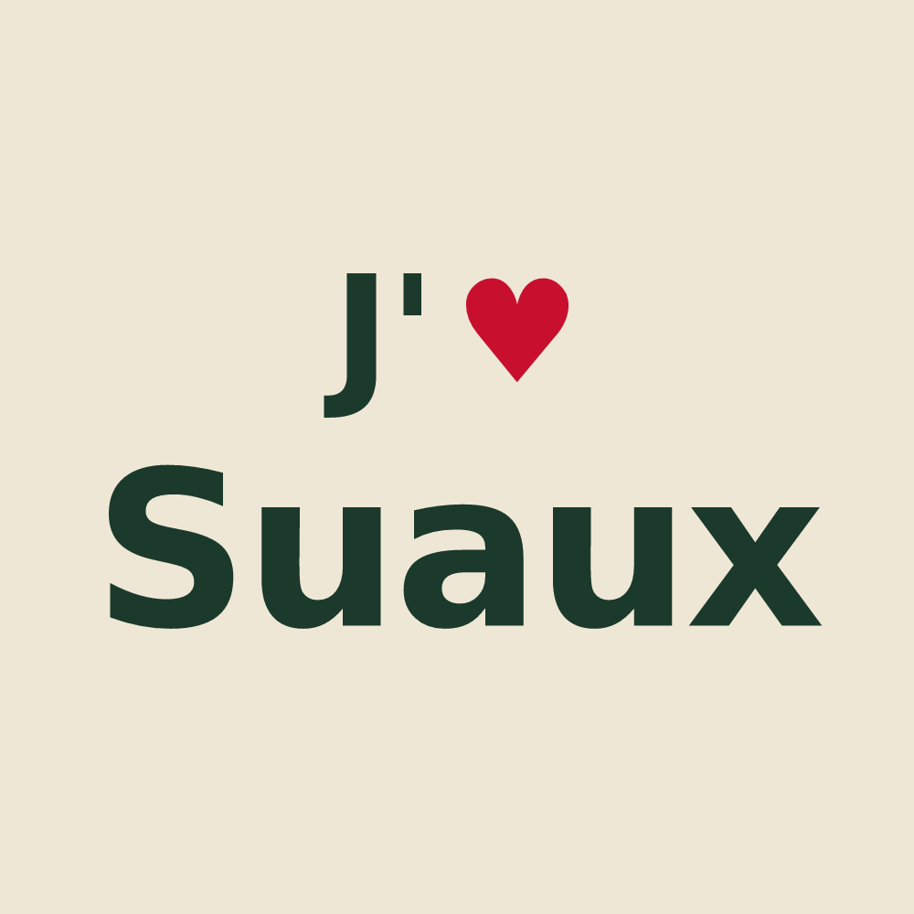 Tote bag personnalisé Suaux — design J'aime Suaux