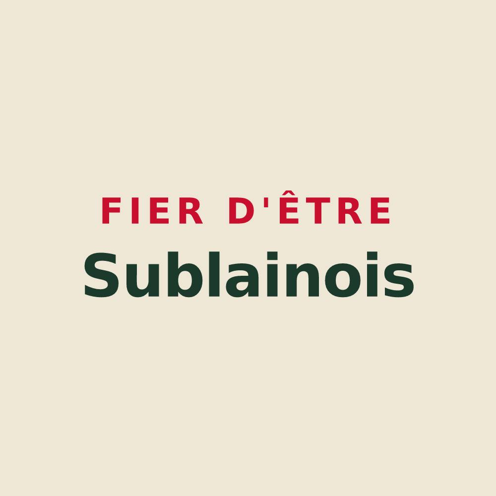 Tote bag « Fier d'être Sublainois » — design pour Sublaines