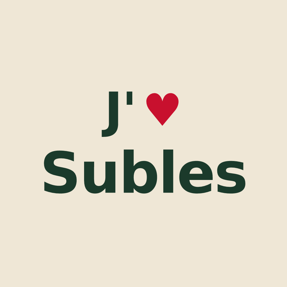 Tote bag personnalisé Subles — design J'aime Subles