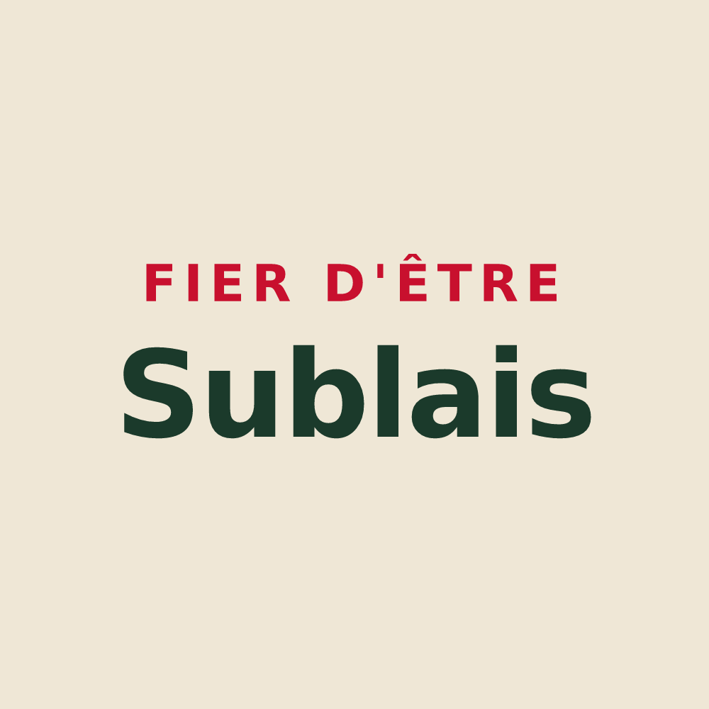 Tote bag « Fier d'être Sublais » — design pour Subles