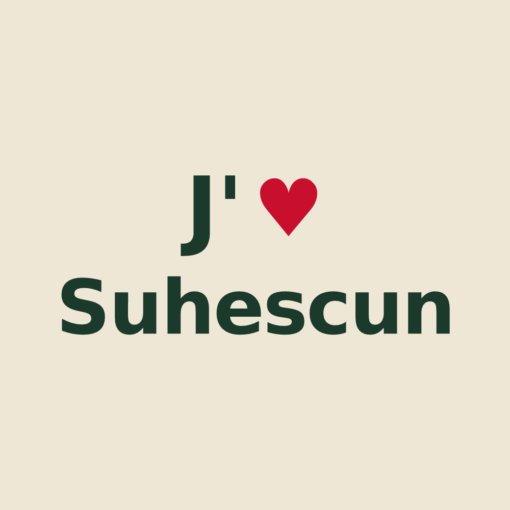Tote bag personnalisé Suhescun — design J'aime Suhescun