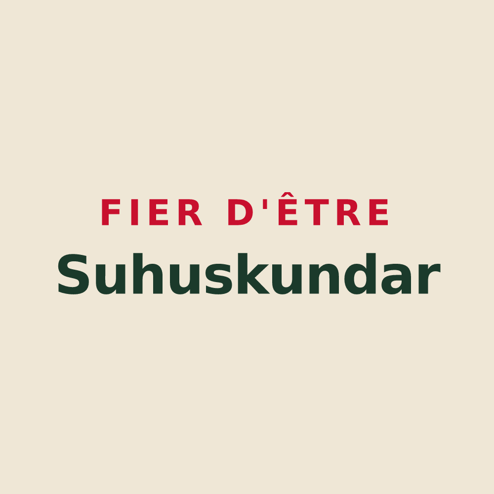 Tote bag « Fier d'être Suhuskundar » — design pour Suhescun