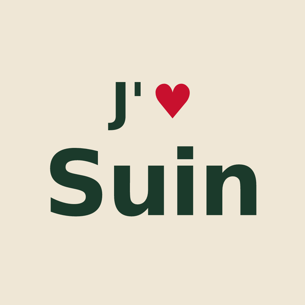 Tote bag personnalisé Suin — design J'aime Suin