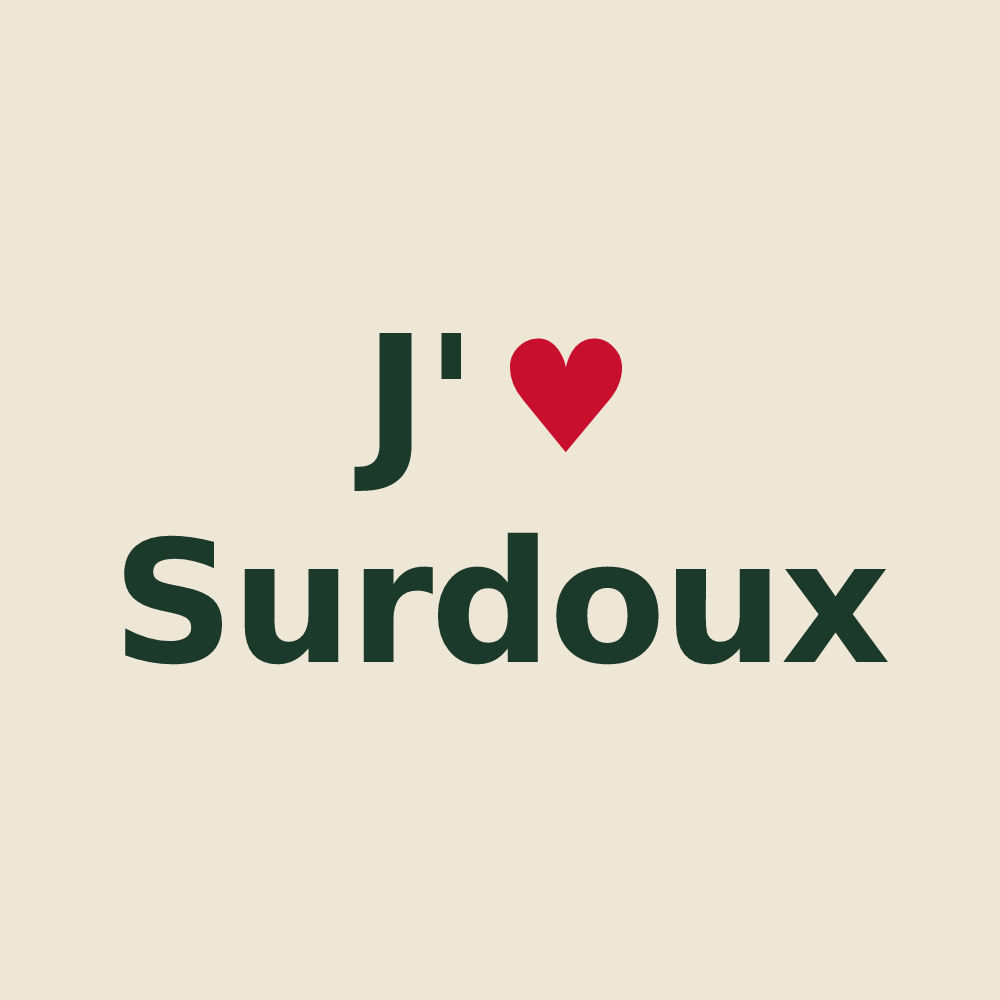 Tote bag personnalisé Surdoux — design J'aime Surdoux
