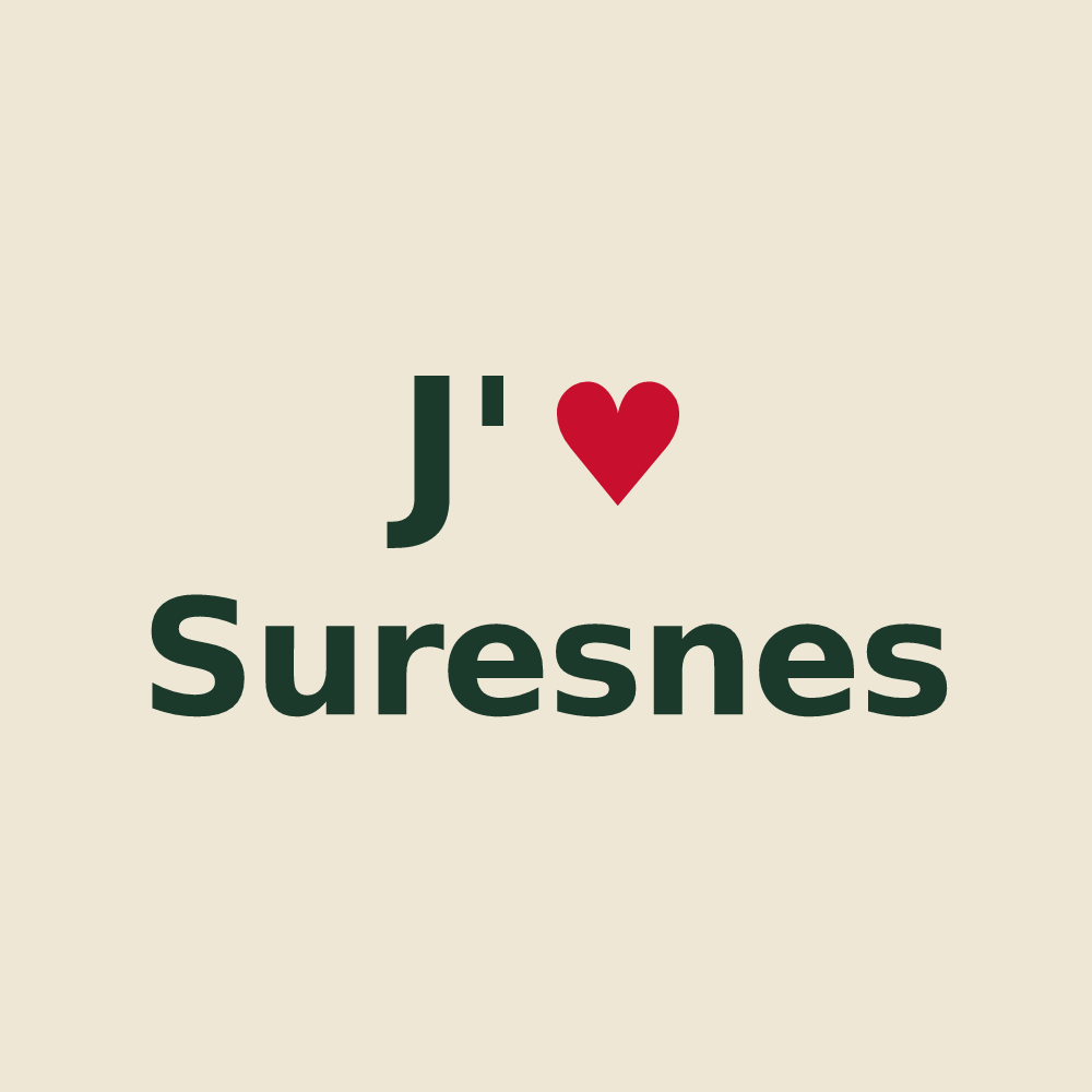 Tote bag personnalisé Suresnes — design J'aime Suresnes