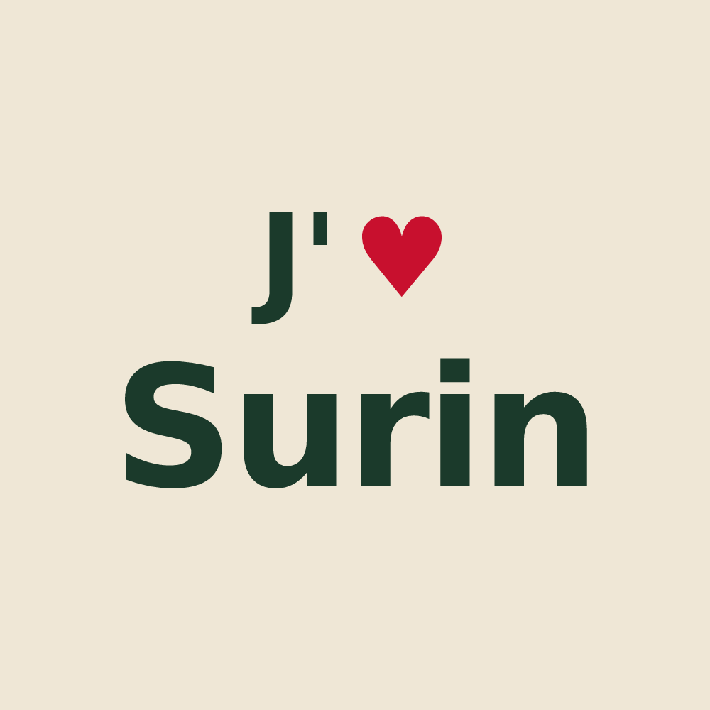Tote bag personnalisé Surin — design J'aime Surin